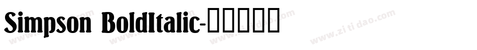 Simpson BoldItalic字体转换